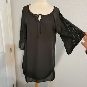 Joyce black bell sleeve dress NWT sz small